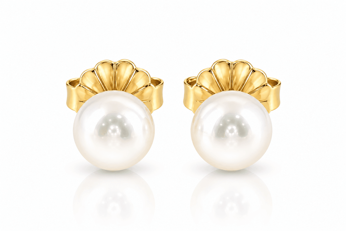 14KY 5mm AA Quality Akoya Cultured Pearl Stud Earrings