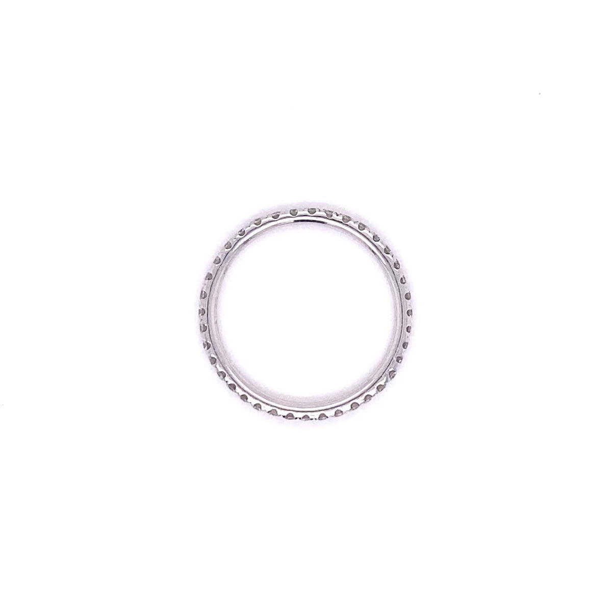 Diamond eternity band in 14kt white gold, alternate view