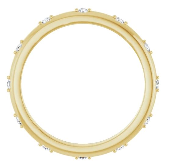 14K Yellow Gold STAR .07 CTW Lab-Grown Diamond Eternity Band Size 7