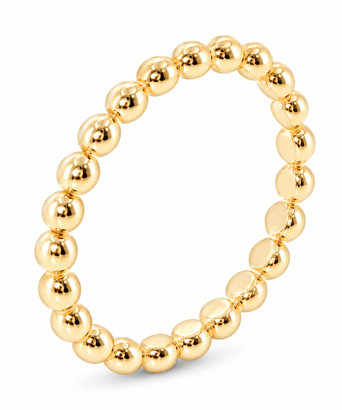 14K Yellow Gold Beaded Stackable Ring size 7