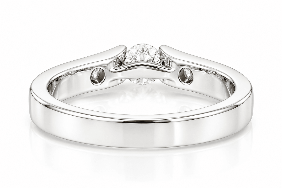 0.40ctw Natural Diamond Tension-Style Ring in 14K White Gold