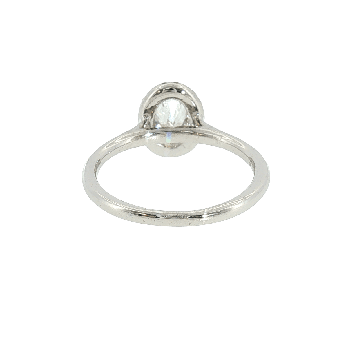 Estate 18KW Natural Oval 0.61ct D VVS1 GIA 18x.016ctw GIA#6211888173