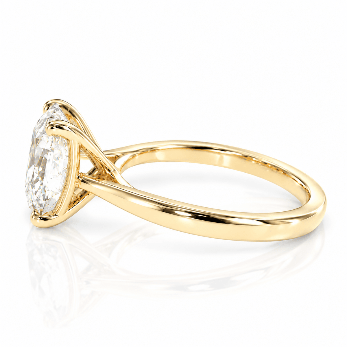 14KY Kimberly Solitaire 3.56ct F VVS2 GIA True 8-Main CB Lab Grown