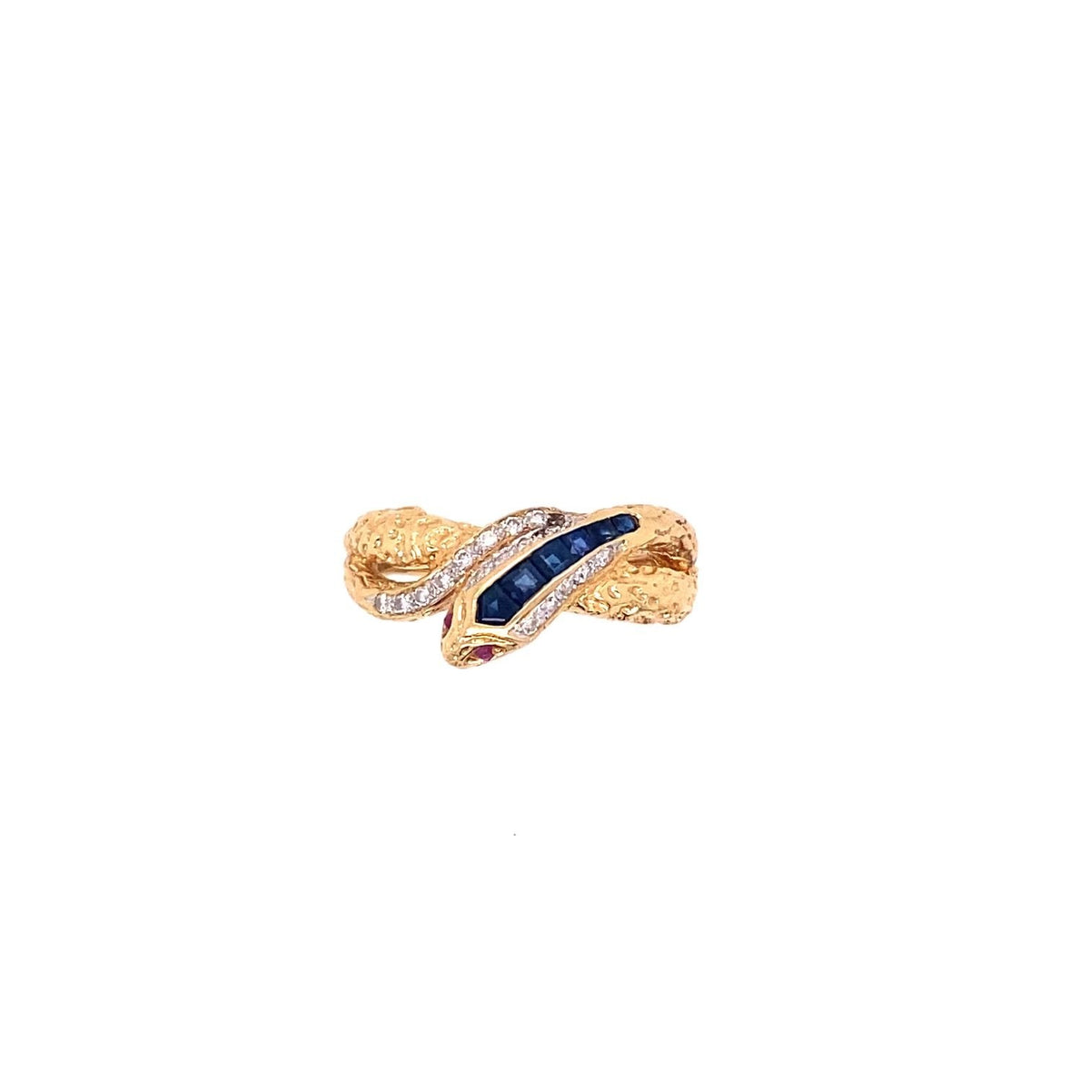 LeVian gemstone snake ring, alternate view