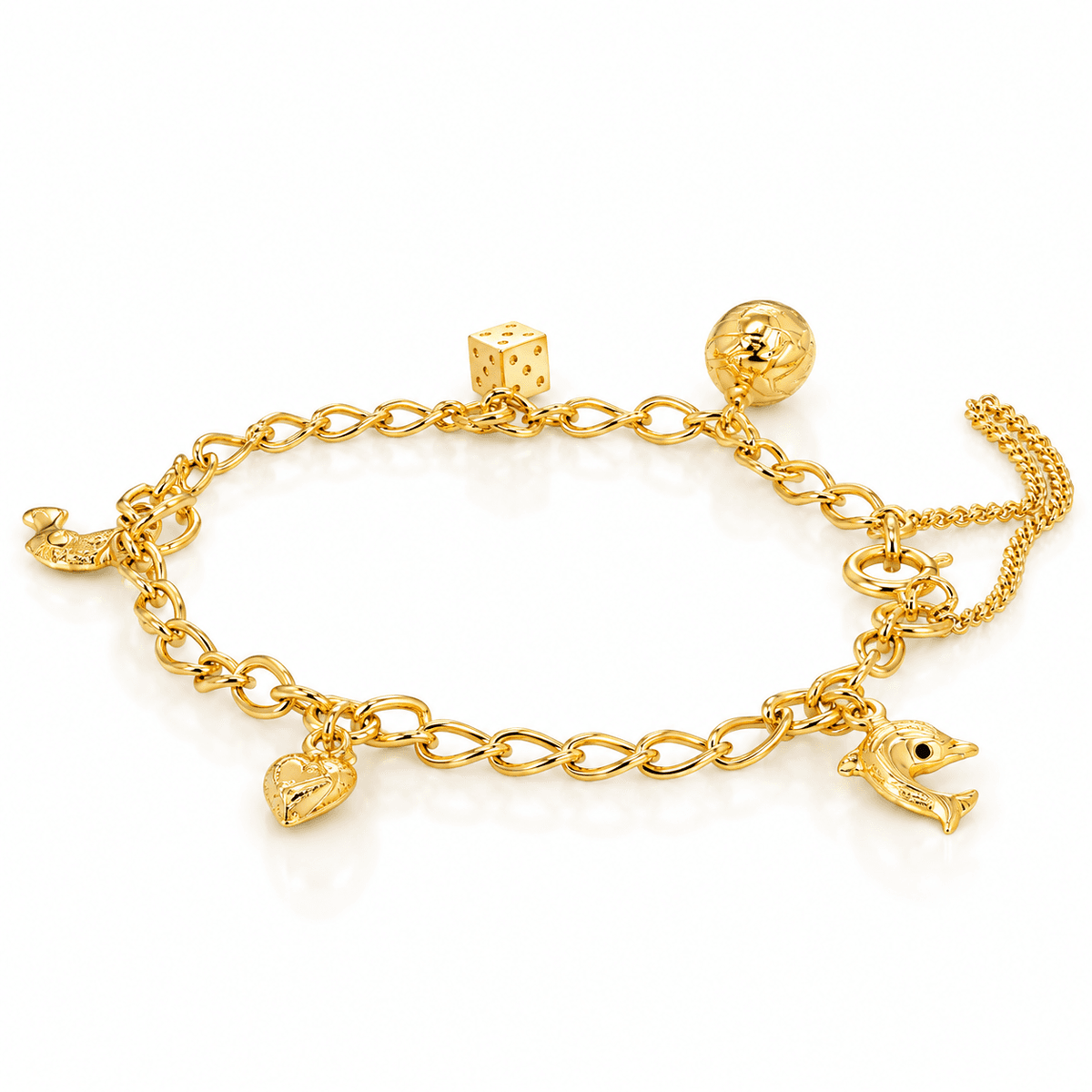 Vintage 9KY Charm Bracelet 4.55g