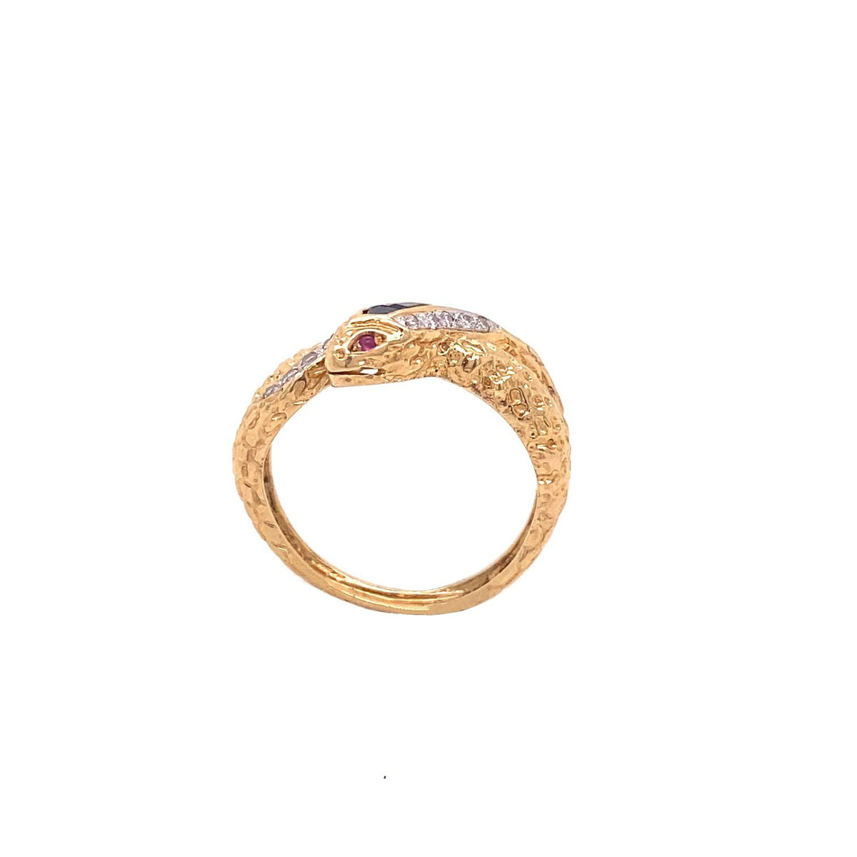LeVian gemstone snake ring in 14kt yellow gold