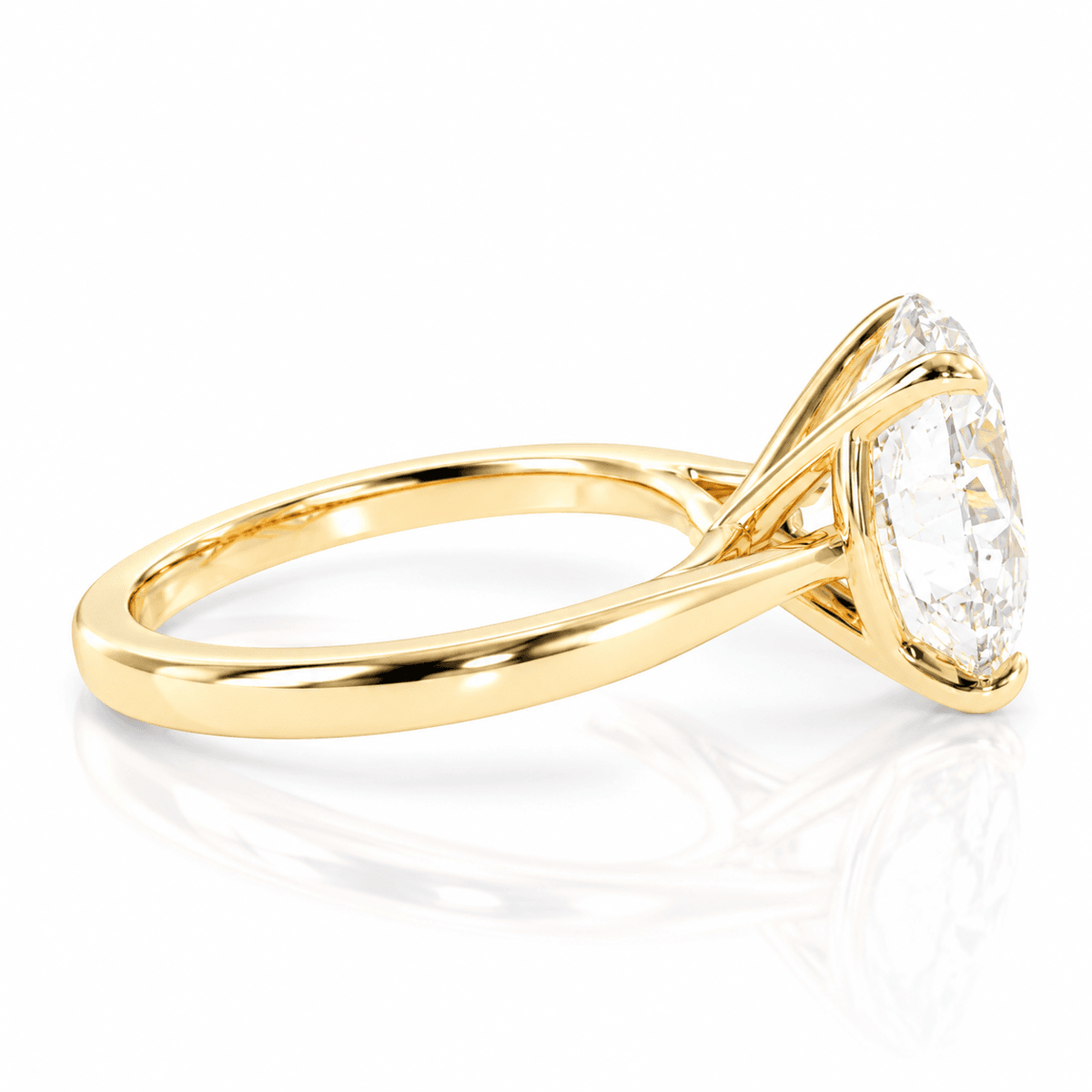 6.97ct G VS2 Lab-Grown Round Brilliant Diamond Kimberly Solitaire Ring in 18K Yellow Gold