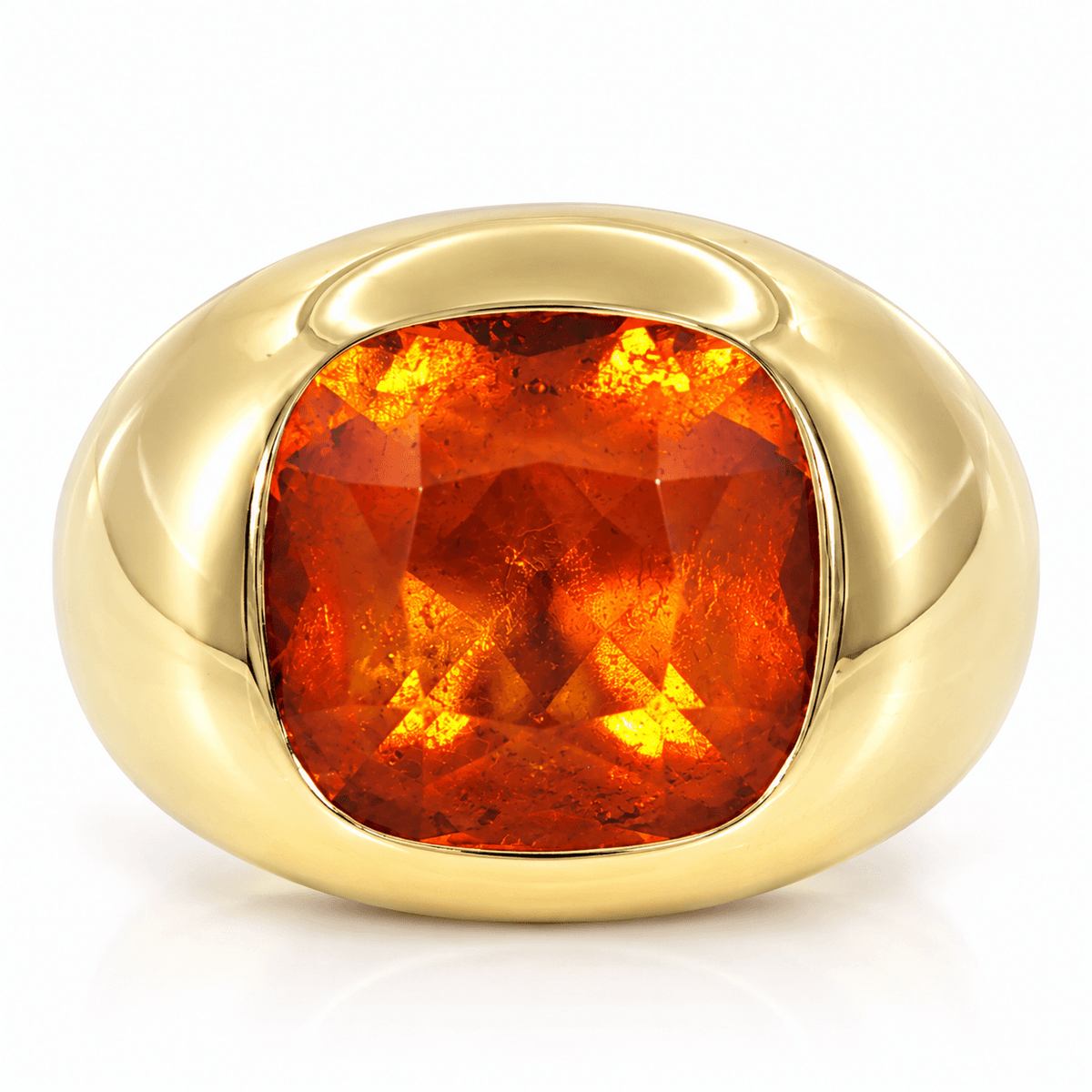 Estate 18KY Pasqual Bruni Madeira Citrine Ring approx 11.50ct 32.60G SZ 8.5