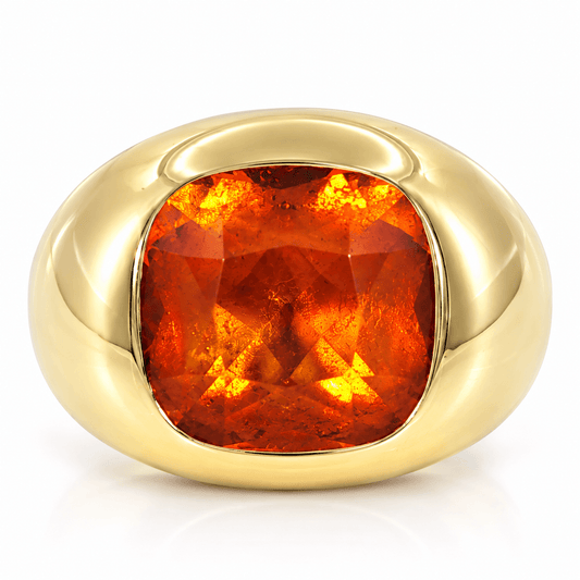 Estate 18KY Pasqual Bruni Madeira Citrine Ring approx 11.50ct 32.60G SZ 8.5