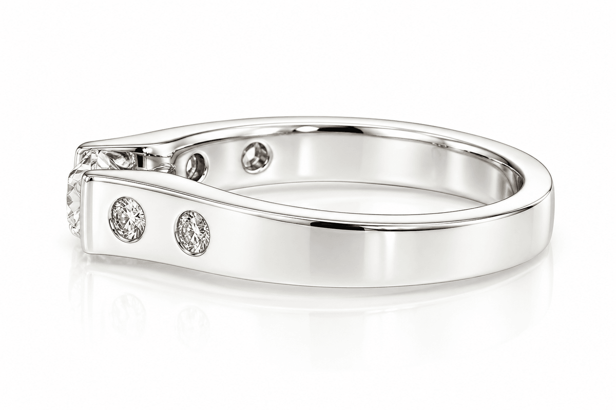 0.40ctw Natural Diamond Tension-Style Ring in 14K White Gold