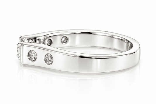 0.40ctw Natural Diamond Tension-Style Ring in 14K White Gold