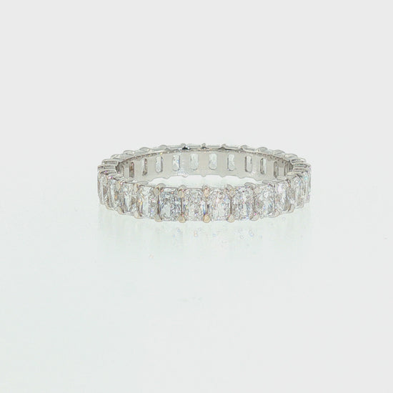 2.18ctw Lab-Grown Radiant Cut Diamond Eternity Band in 14K White Gold