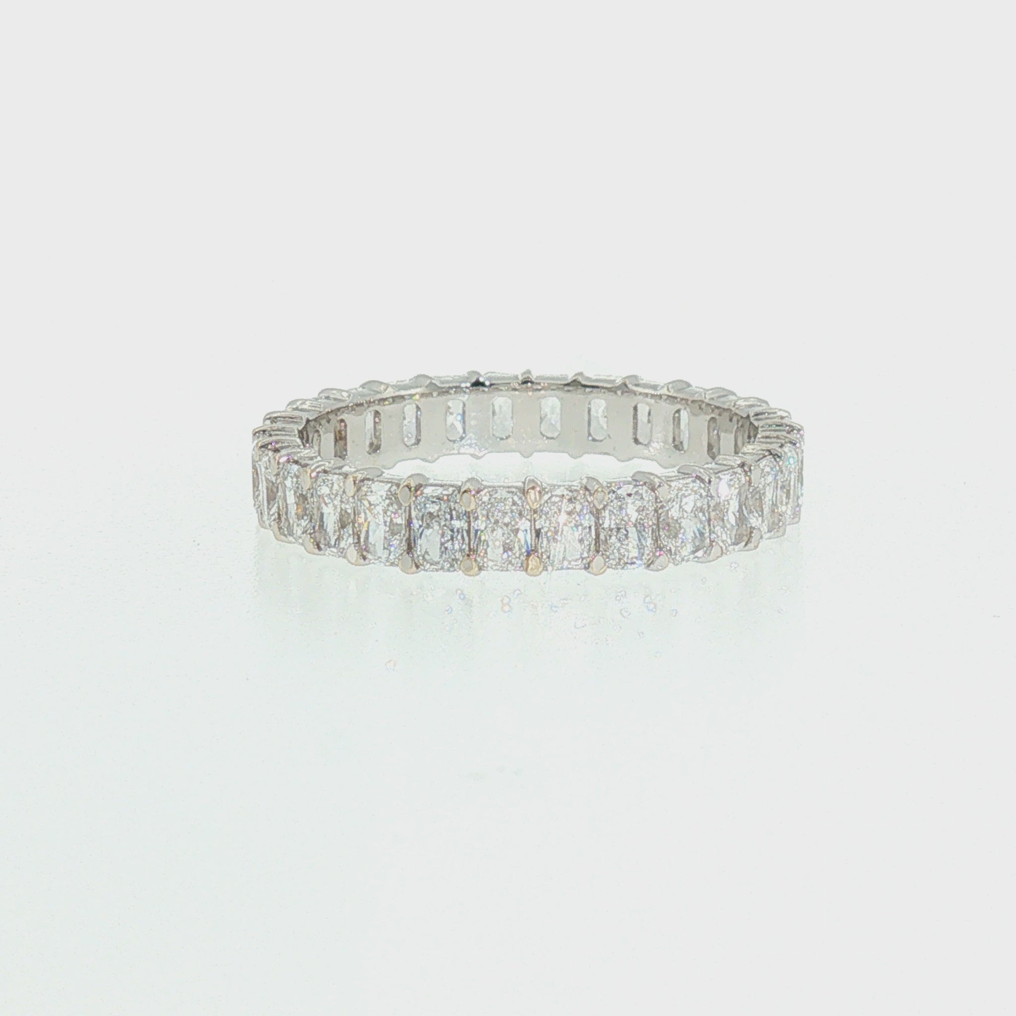 2.18ctw Lab-Grown Radiant Cut Diamond Eternity Band in 14K White Gold