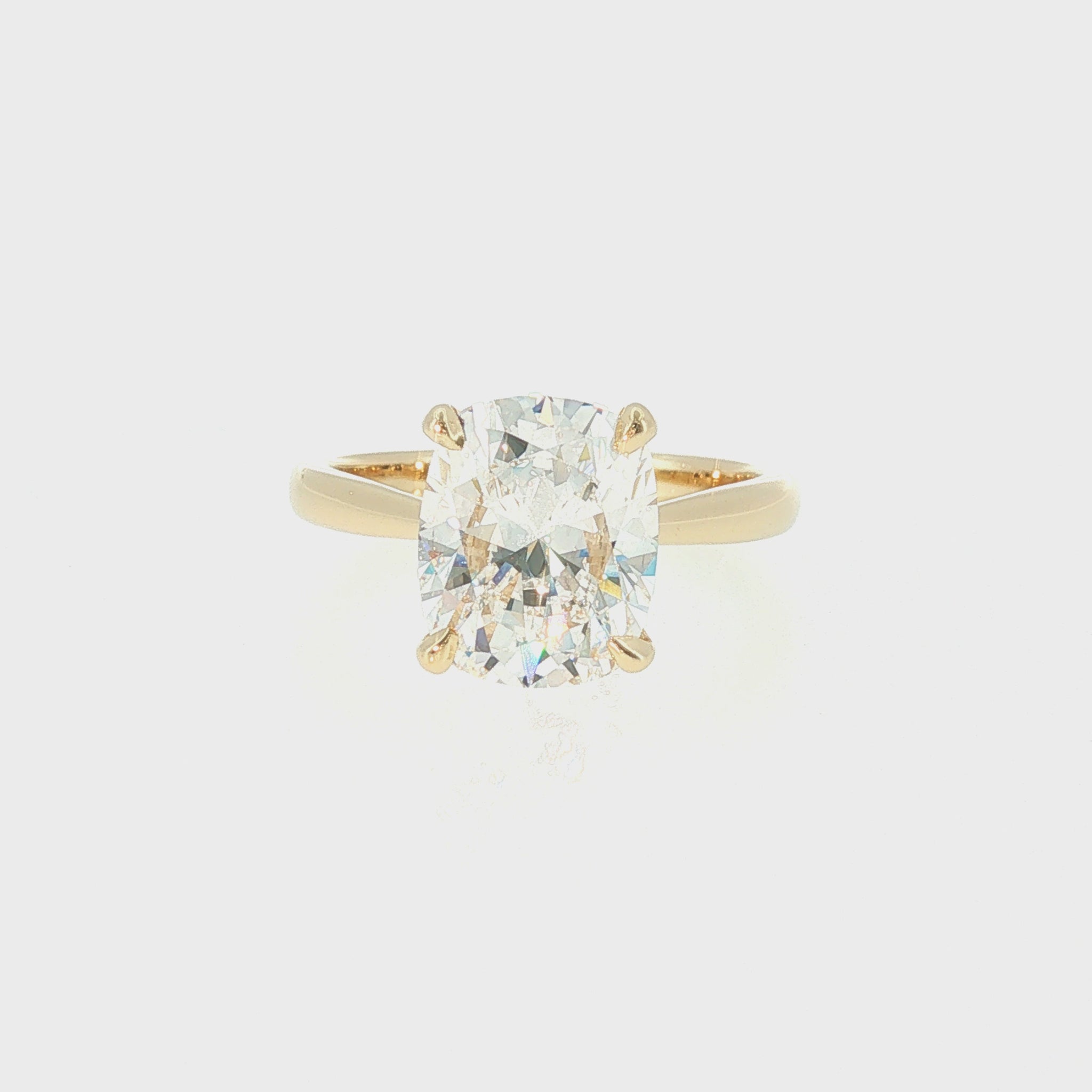 14KY Kimberly Solitaire 3.56ct F VVS2 GIA True 8-Main CB Lab Grown