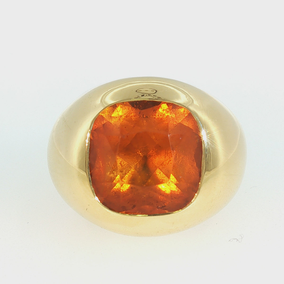 Estate 18KY Pasqual Bruni Madeira Citrine Ring approx 11.50ct 32.60G SZ 8.5