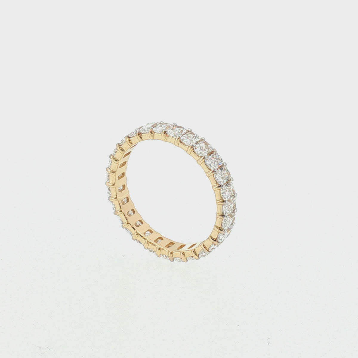 14K Yellow Gold 2.19ctw Lab-Grown Radiant Cut Diamond Eternity Band