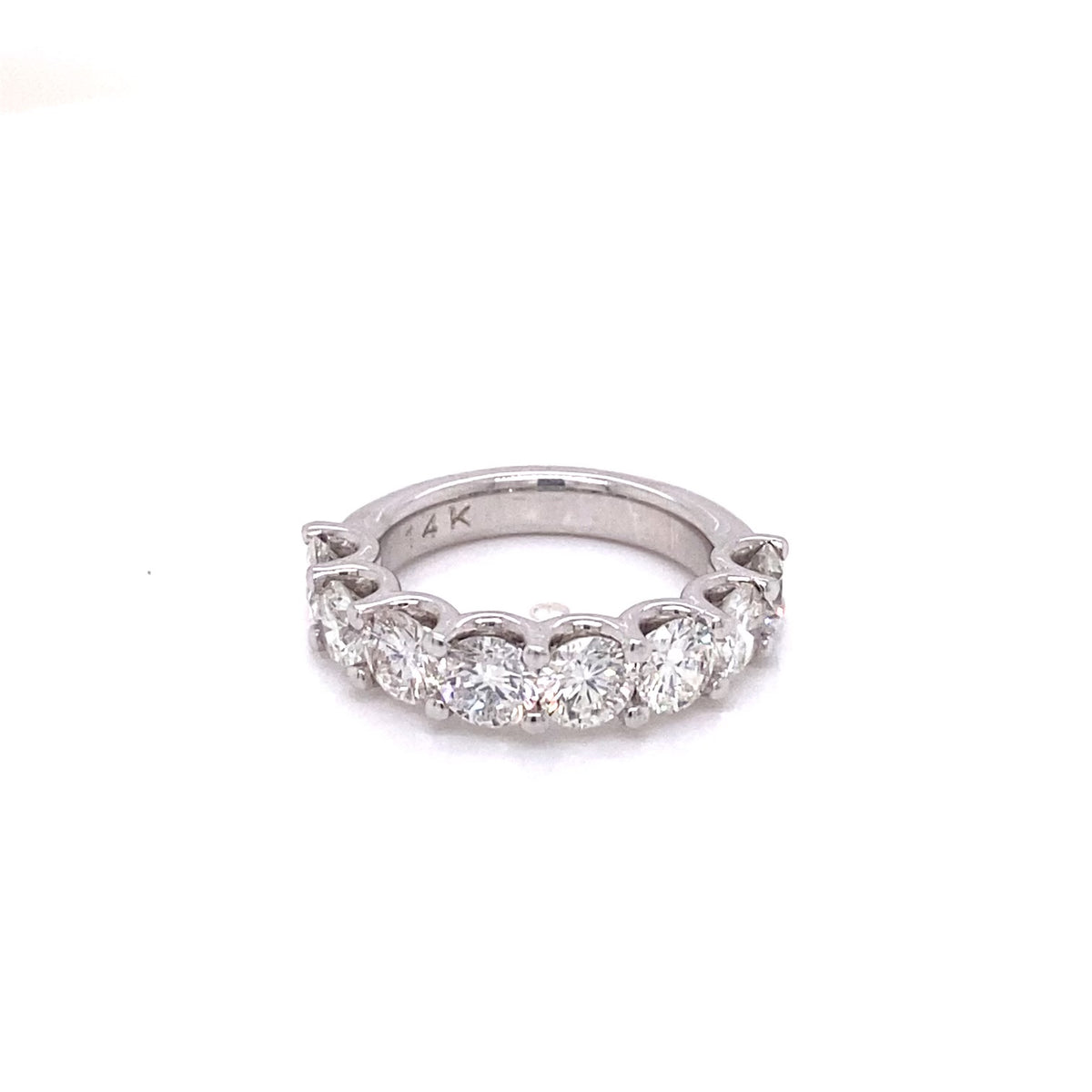 8-Stone U-Set Diamond Band, 2.88ctw, 14kt White Gold