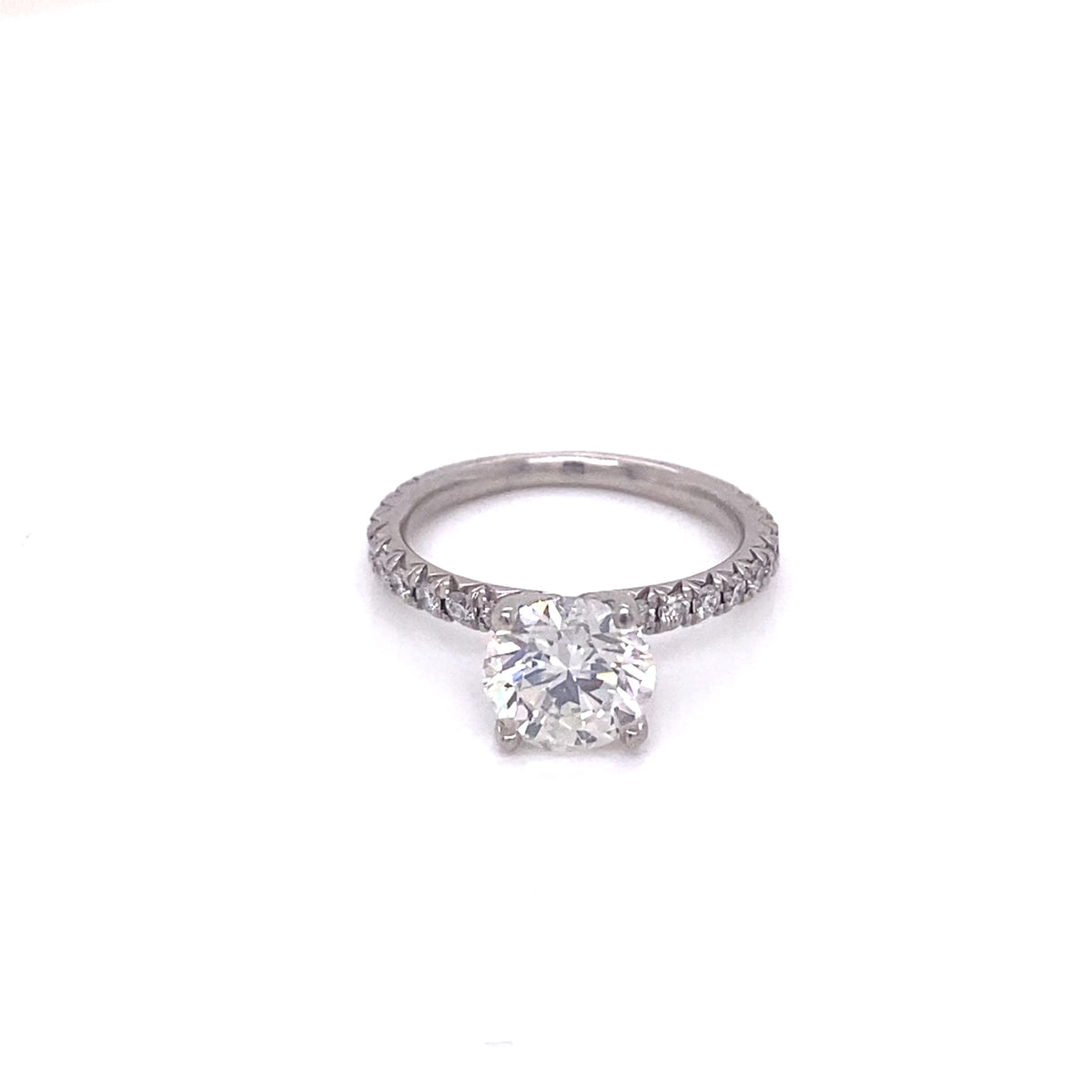 1.32 Carat Round Center GIA Natural Engagement Ring