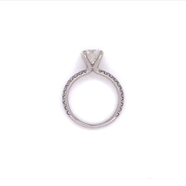 1.32 Carat Round Center GIA Natural Engagement Ring