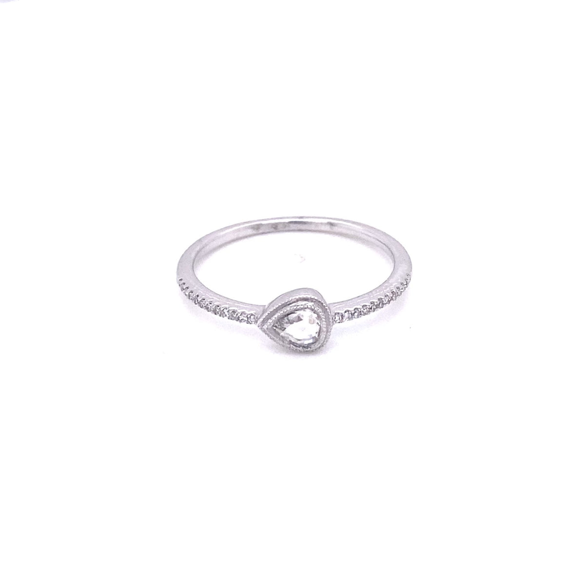 Rose Cut Pear Shape Diamond Band