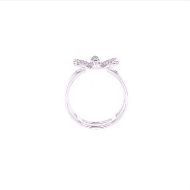 Pave Flower Fashion Ring